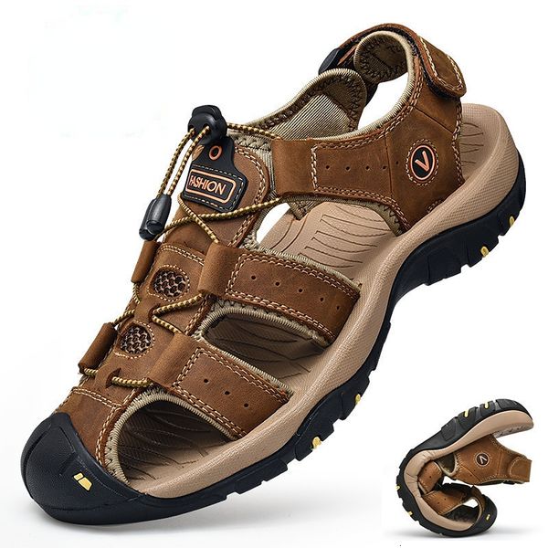 sandals men's summer single shoes sandals men outdoor leather baotou breathable slippers wear-resistant non-slip sports sandals 230712, Black
sandals men's summer single shoes sandals men outdoor leather baotou breathable slippers wear-resistant non-slip sports sandals 230712, Black