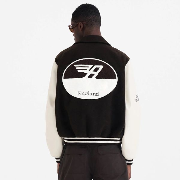 23fw new woman men's jackets autumn winter racing team baseball jackets high end leather sleeve classic letter embroidered coats fashio, Black;brown
23fw new woman men's jackets autumn winter racing team baseball jackets high end leather sleeve classic letter embroidered coats fashio, Black;brown