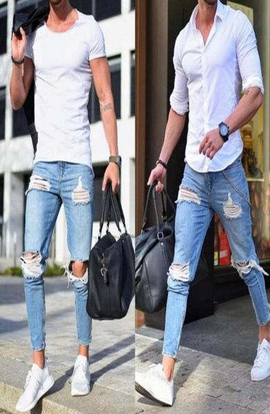 men039s denim pant stretch destroyed ripped design fashion ankle pants zipper skinny jeans for men plus size jeans1908351, Blue
men039s denim pant stretch destroyed ripped design fashion ankle pants zipper skinny jeans for men plus size jeans1908351, Blue