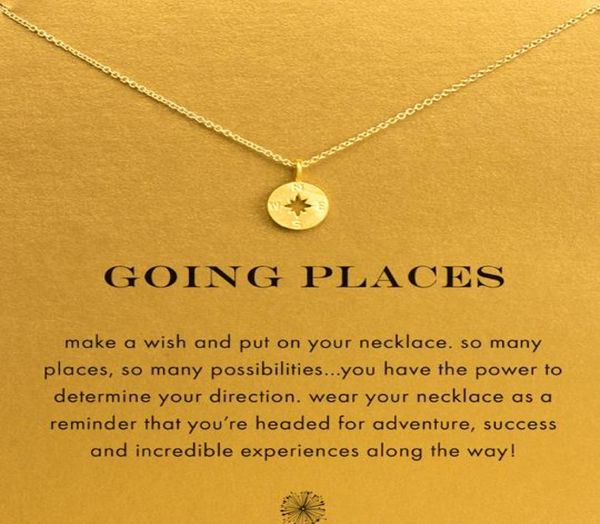 with card cute dogeared necklace with polaris compass going places silver and gold color no fade and 405042
with card cute dogeared necklace with polaris compass going places silver and gold color no fade and 405042