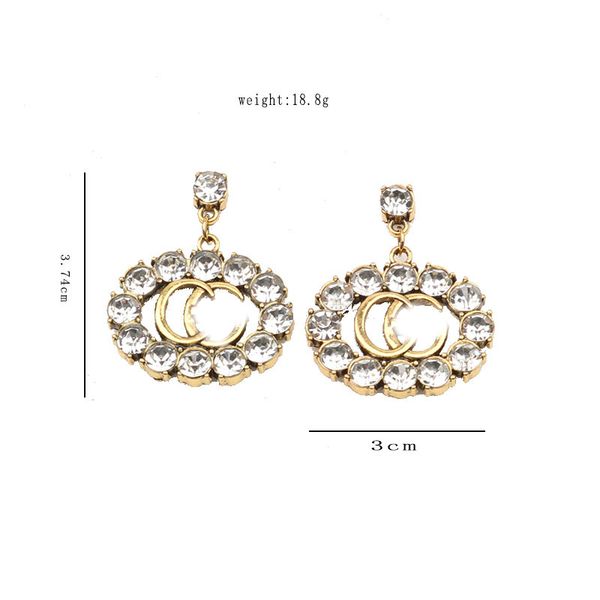 18k gold plated 925 silver luxury brand designers vintage chain double letters stud geometric famous women crystal rhinestone pearl earring, Golden;silver
18k gold plated 925 silver luxury brand designers vintage chain double letters stud geometric famous women crystal rhinestone pearl earring, Golden;silver