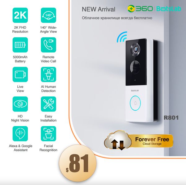 doorbells 360 r801 smart home video doorbell wireless wifi 5mp 1920p security camera radar sensor hdr night vision alexa door bell 230712
doorbells 360 r801 smart home video doorbell wireless wifi 5mp 1920p security camera radar sensor hdr night vision alexa door bell 230712
