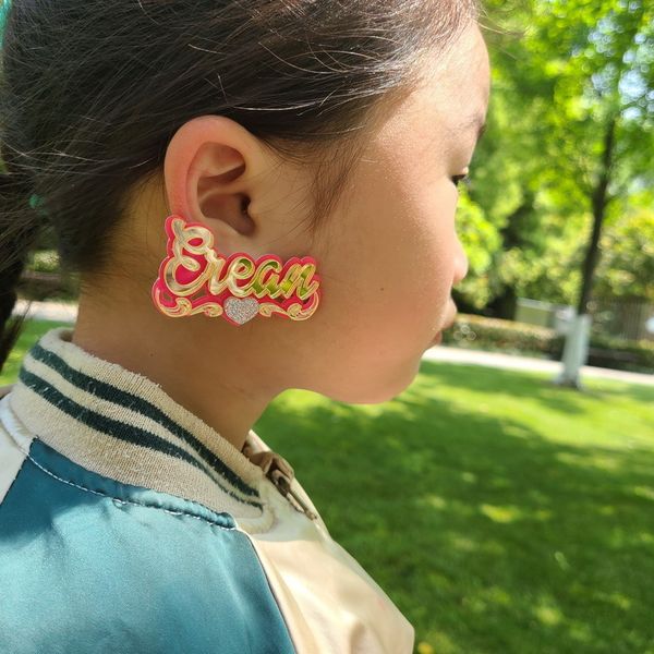 hoop huggie behoney custom name stud earrings personalized nameplate handmade acrylic laser stud earrings girls custom jewelry 230712, Golden;silver
hoop huggie behoney custom name stud earrings personalized nameplate handmade acrylic laser stud earrings girls custom jewelry 230712, Golden;silver