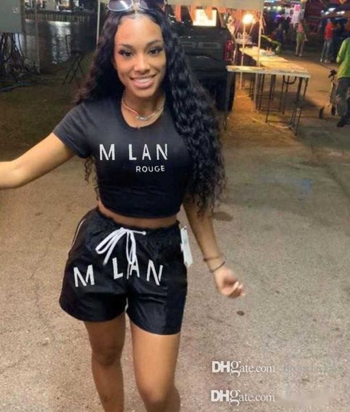 summer womens tracksuits new fashion letter printing short sleeve round neck t-shirt elastic waist shorts set, Gray
summer womens tracksuits new fashion letter printing short sleeve round neck t-shirt elastic waist shorts set, Gray