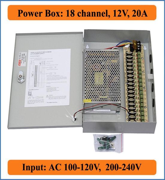 18 channel dc12v 20a cctv camera power box cctv ptc distributed switching power supply box for security video camera 18ch port2016408
18 channel dc12v 20a cctv camera power box cctv ptc distributed switching power supply box for security video camera 18ch port2016408