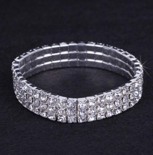 12 pieces lot 3 row bridal wedding jewelry elastic crystal rhinestone stretch gold bangle bracelet whole wedding accessories f8474813, Golden;silver
12 pieces lot 3 row bridal wedding jewelry elastic crystal rhinestone stretch gold bangle bracelet whole wedding accessories f8474813, Golden;silver