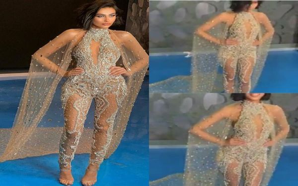 luxury beaded crystal prom jumpsuits with wrap sequins high neck illusion evening gowns 2019 women trouser suits formal dress2276468, Black
luxury beaded crystal prom jumpsuits with wrap sequins high neck illusion evening gowns 2019 women trouser suits formal dress2276468, Black
