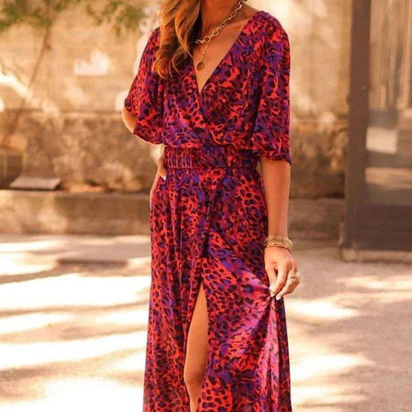 summer womens v neck high waist loose fashionable with side slit long dress, Black;gray
summer womens v neck high waist loose fashionable with side slit long dress, Black;gray
