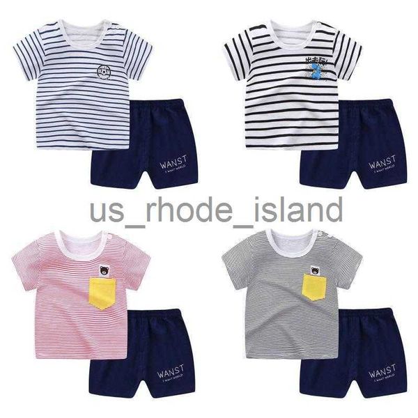 t-shirts clothing sets children's summer clothes striped short sleeve t-shirts shorts 2pcs for kids baby boys girls tracksuit outfitclo, Blue
t-shirts clothing sets children's summer clothes striped short sleeve t-shirts shorts 2pcs for kids baby boys girls tracksuit outfitclo, Blue