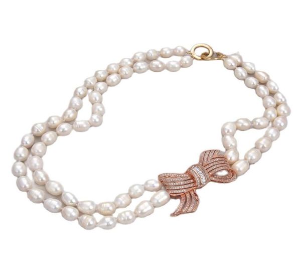 guaiguai jewelry 2 strands white rice pearl cz pendant necklace handmade for women real gems stone lady fashion jewellery3881103, Silver
guaiguai jewelry 2 strands white rice pearl cz pendant necklace handmade for women real gems stone lady fashion jewellery3881103, Silver