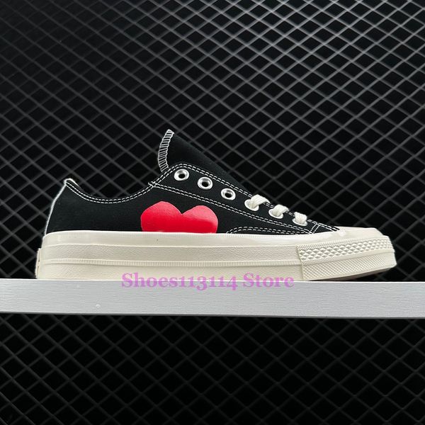 

1970 cdg play designer platform canvas shoes sneakers run chuck hike 1970s classic 70 taylor eyes casual women men trainer white black 002