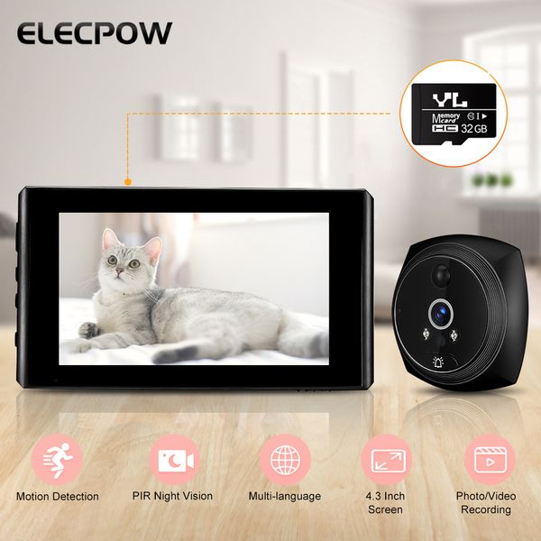 doorbells elecpow 4 3 inch smart home peephole doorbell door camera 140 hd pir infrared night vision motion detection monitor bell 230712
doorbells elecpow 4 3 inch smart home peephole doorbell door camera 140 hd pir infrared night vision motion detection monitor bell 230712