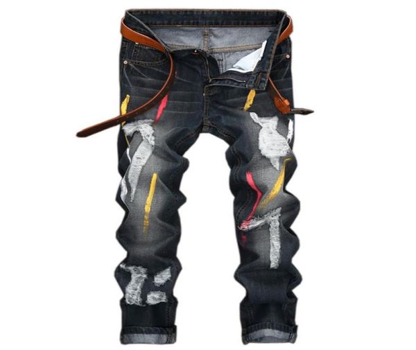 luxury vantage mens fashions denim black biker jeans trousers printed ripped jeans for men pants homme marque de 204014083, Blue
luxury vantage mens fashions denim black biker jeans trousers printed ripped jeans for men pants homme marque de 204014083, Blue
