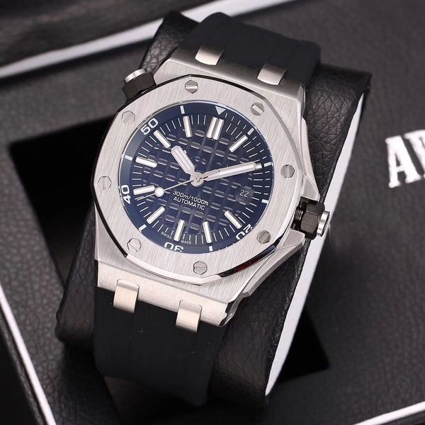 17 style original box watch 42mm 15710 stainless steel rubber strap movement automatic watches wristwatches, Slivery;brown
17 style original box watch 42mm 15710 stainless steel rubber strap movement automatic watches wristwatches, Slivery;brown
