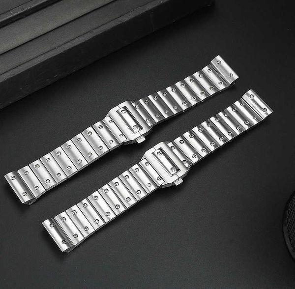 stainless steel watch strap suitable for santos 100 series sandus precision steel watch band with men's metal chain 23mm, Black;brown
stainless steel watch strap suitable for santos 100 series sandus precision steel watch band with men's metal chain 23mm, Black;brown