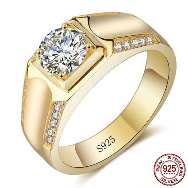 100 original men 925 silver ring gold color with 7mm cz diamond engagement wedding rings for men fine jewelry gift yr01165670142, Slivery;golden
100 original men 925 silver ring gold color with 7mm cz diamond engagement wedding rings for men fine jewelry gift yr01165670142, Slivery;golden