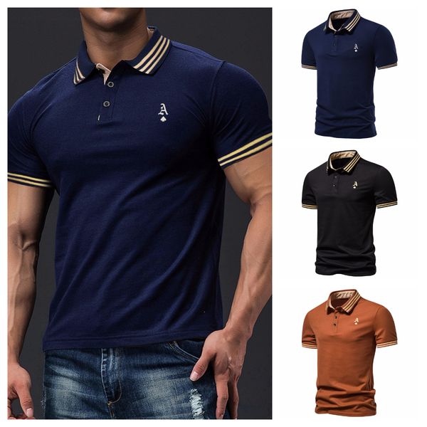 men's polos summer men's short sleeve polo shirt stripe turn-down collar lettering printed fashion casual business men clothing 23, White;black
men's polos summer men's short sleeve polo shirt stripe turn-down collar lettering printed fashion casual business men clothing 23, White;black