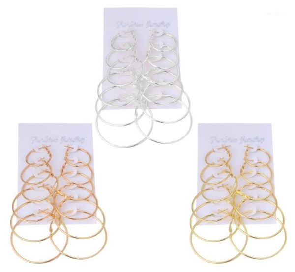 hoop huggie 6pairsset vintage dangle ring big circle earrings women steampunk ear clip14430823, Golden;silver
hoop huggie 6pairsset vintage dangle ring big circle earrings women steampunk ear clip14430823, Golden;silver
