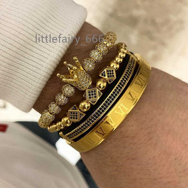 3pcs/set+roman numeral titanium steel bracelet couple charm bracelet/crown/for lovers/bracelets for women men luxury jewelry tainless gift v, Golden;silver
3pcs/set+roman numeral titanium steel bracelet couple charm bracelet/crown/for lovers/bracelets for women men luxury jewelry tainless gift v, Golden;silver
