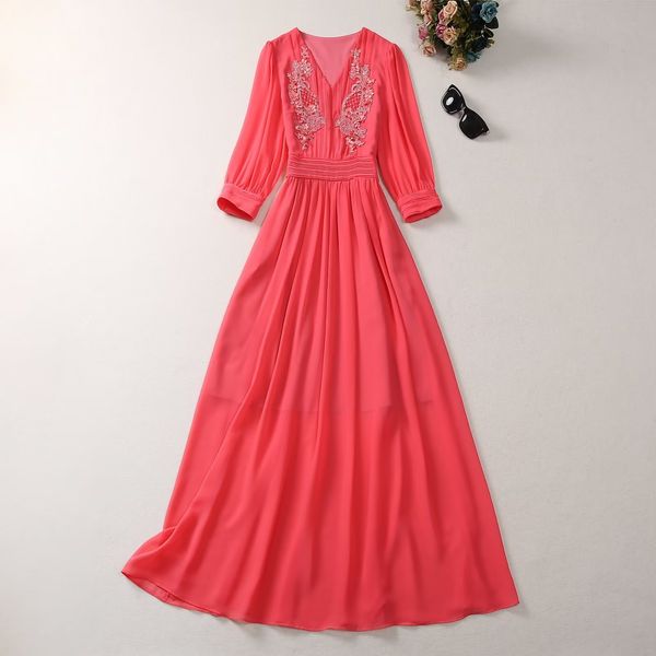 european and american women's dress 2023 summer new style v-neck seven points sleeve heavy bead fashion pleated dress xxl, Black;gray
european and american women's dress 2023 summer new style v-neck seven points sleeve heavy bead fashion pleated dress xxl, Black;gray
