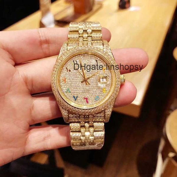 yellow gold 3255 iced out diamond watch men zircon watches ro lix 40mm date just automatic mechanical arab waterproof sweeping stainless ste, Slivery;golden
yellow gold 3255 iced out diamond watch men zircon watches ro lix 40mm date just automatic mechanical arab waterproof sweeping stainless ste, Slivery;golden