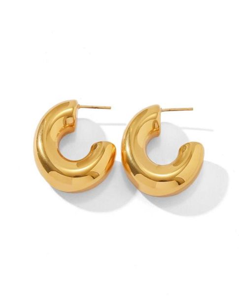 quality jewelry cshaped hoop earrings women039s 18k gold stainless steel earring with gift ba1041888, Golden;silver
quality jewelry cshaped hoop earrings women039s 18k gold stainless steel earring with gift ba1041888, Golden;silver