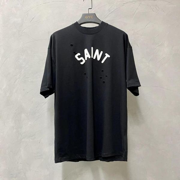 men's t shirts t-shirt for men streetwear niche letters old foam printing washed tee heavy duty summer round neck vintage shirt, White;black
men's t shirts t-shirt for men streetwear niche letters old foam printing washed tee heavy duty summer round neck vintage shirt, White;black