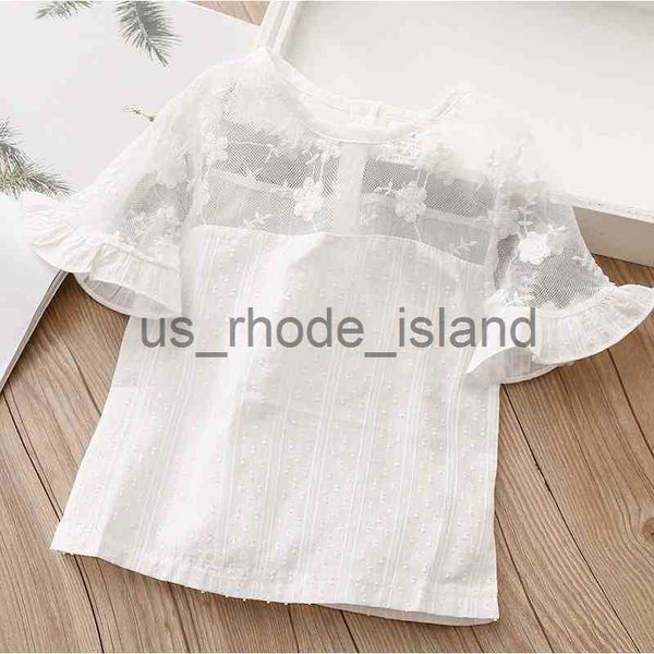 t-shirts summer 2 3 4 6 8 10 years lace patchwork short flare sleeve pure white embroidery flower t-shirts for kids baby girl 210529 x0714, Blue
t-shirts summer 2 3 4 6 8 10 years lace patchwork short flare sleeve pure white embroidery flower t-shirts for kids baby girl 210529 x0714, Blue