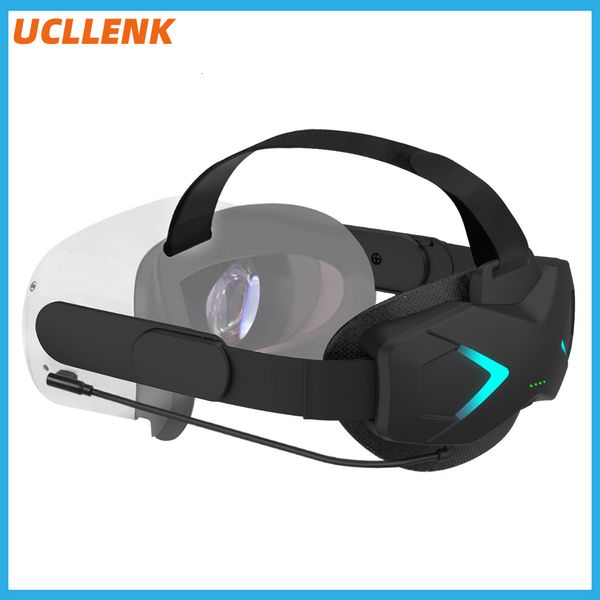 Image of VR AR Accessorise for Oculus Quest 2 Adjustable Head Strap Enhanced Support Comfort Touch Built in Battery Pack VR Accessories 230712