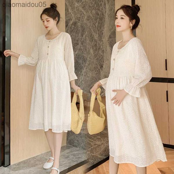 8201# autumn spring korean fashion maternity long party dress elegant slim nursing clothes for pregnant women sweet pregnancy, White
8201# autumn spring korean fashion maternity long party dress elegant slim nursing clothes for pregnant women sweet pregnancy, White