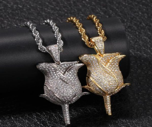 new hip hop rose flower bling pendant necklace micro pave cubic zirconia with chain 18k gold plated jewelry rapper accessories lov2323550, Silver
new hip hop rose flower bling pendant necklace micro pave cubic zirconia with chain 18k gold plated jewelry rapper accessories lov2323550, Silver