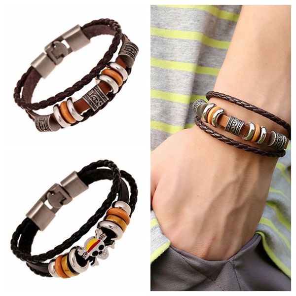 stylish leather cuff braided bracelets for men women vintage punk bangle jewelry anchor skull gifts, White
stylish leather cuff braided bracelets for men women vintage punk bangle jewelry anchor skull gifts, White