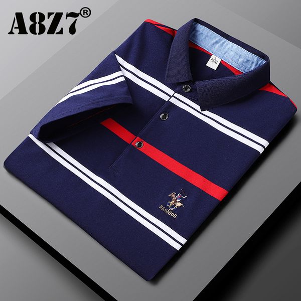 men's polos summer men classic striped polo mens cotton short-sleeved embroidered business casual polo shirt male drop 230712, White;black
men's polos summer men classic striped polo mens cotton short-sleeved embroidered business casual polo shirt male drop 230712, White;black