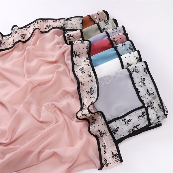 women square muslim bubble chiffon hijab shawls plain lace floral wrap beach summer islamic ramadan snood scarves, Blue;gray
women square muslim bubble chiffon hijab shawls plain lace floral wrap beach summer islamic ramadan snood scarves, Blue;gray