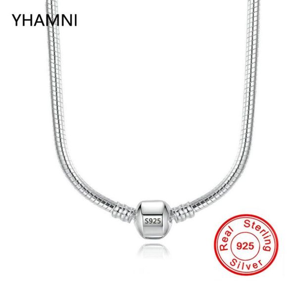 yhamni original 925 solid silver chain necklace secure ball clasp beads charms necklace for women wedding gift jewelry n0052380558
yhamni original 925 solid silver chain necklace secure ball clasp beads charms necklace for women wedding gift jewelry n0052380558