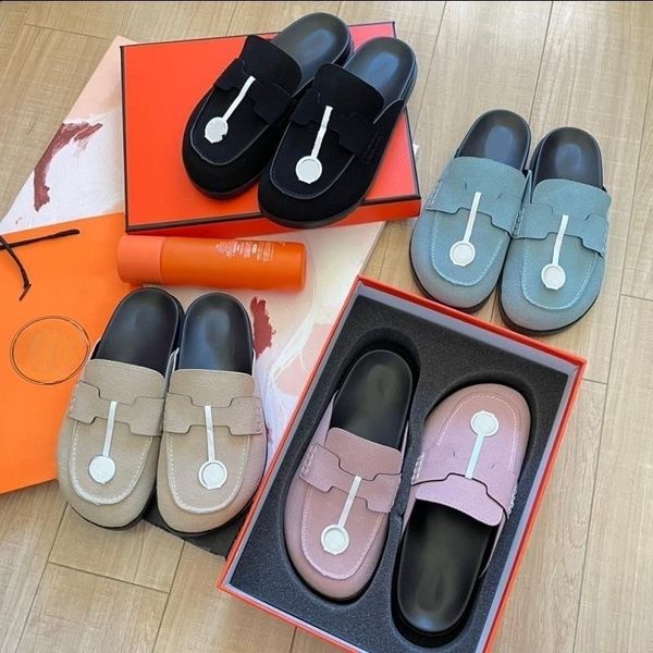 lambskin womens slippers luxury c fashion classic loafers breathable and comfortable semi-slipper outdoor non-slip beach shoes summer casual, Black
lambskin womens slippers luxury c fashion classic loafers breathable and comfortable semi-slipper outdoor non-slip beach shoes summer casual, Black