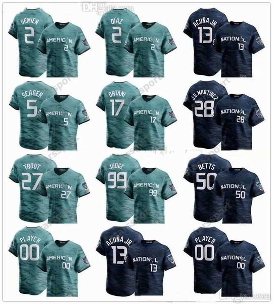2023 all-star baseball jersey 99 aaron judge 11 rafael devers 25 byron buxton 17 shohei ohtani 27 mike trout corbin carroll 13 ronald acuna, Blue;black
2023 all-star baseball jersey 99 aaron judge 11 rafael devers 25 byron buxton 17 shohei ohtani 27 mike trout corbin carroll 13 ronald acuna, Blue;black