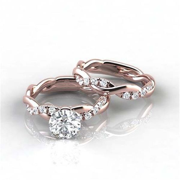 trendy twist ring women party jewelry wedding ring rhinestone cut white zircon ring set bridal engagement band anniversary, Silver
trendy twist ring women party jewelry wedding ring rhinestone cut white zircon ring set bridal engagement band anniversary, Silver