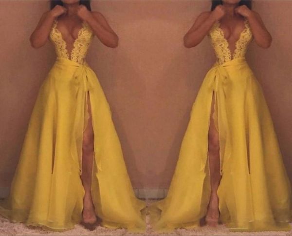 yellow prom dresses simple deep v neck draped long side split party dress evening wear custom vintage9431054, Black
yellow prom dresses simple deep v neck draped long side split party dress evening wear custom vintage9431054, Black