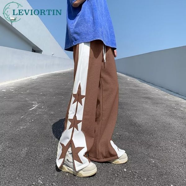 men's pants zippered side opening leg straight loose wide leg pants for men streetwear y2k design pentagram embroidery sports trousers, Black
men's pants zippered side opening leg straight loose wide leg pants for men streetwear y2k design pentagram embroidery sports trousers, Black