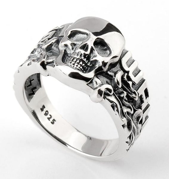 real 925 sterling silver skull ring skeleton european punk cool street style for men fashion jewelry7978743, Golden;silver
real 925 sterling silver skull ring skeleton european punk cool street style for men fashion jewelry7978743, Golden;silver