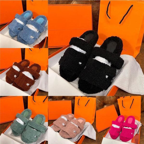 women's plush slippers designer slippers winter fur fluffy flat slippers warmth lamb wool slippers outdoor casual suede slippers comfor, Black
women's plush slippers designer slippers winter fur fluffy flat slippers warmth lamb wool slippers outdoor casual suede slippers comfor, Black