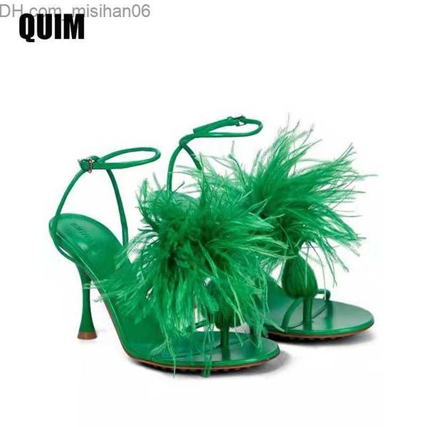 slippers crystal queen women's summer sandals fluffy leather toe thin high heels fur feather women's wedding shoes size 35-43 z230, Black
slippers crystal queen women's summer sandals fluffy leather toe thin high heels fur feather women's wedding shoes size 35-43 z230, Black