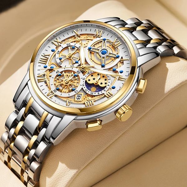 wristwatches lige men watch brand original sports quartz mens watches full steel waterproof chronograph wristwatch relogio masculino p230712, Slivery;brown
wristwatches lige men watch brand original sports quartz mens watches full steel waterproof chronograph wristwatch relogio masculino p230712, Slivery;brown