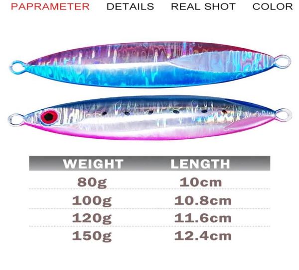 80g 100g 120g 150g slow flat fall lead vertical jig lure saltwater artificial fishing lures jigging for tuna kingfish bass salmon3188955
80g 100g 120g 150g slow flat fall lead vertical jig lure saltwater artificial fishing lures jigging for tuna kingfish bass salmon3188955