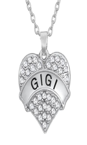 love family gigi heart shape pendant choker crystal women word necklace fashion 2016 for women3357957, Silver
love family gigi heart shape pendant choker crystal women word necklace fashion 2016 for women3357957, Silver
