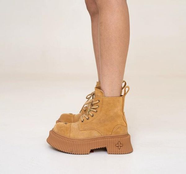 desert boots large yellow boots women's suede martin boots, thick soled high rise medium tube short boots motorcycle boots, Black
desert boots large yellow boots women's suede martin boots, thick soled high rise medium tube short boots motorcycle boots, Black