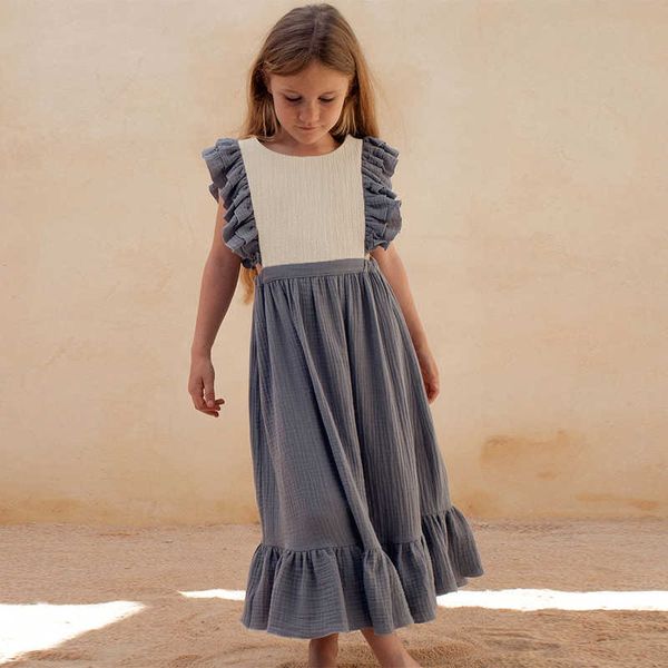 girl's dresses 100% cotton greyish-blue girls long dress summer new vintage patchwork idyllic holiday children's ruffles princess, Red;yellow
girl's dresses 100% cotton greyish-blue girls long dress summer new vintage patchwork idyllic holiday children's ruffles princess, Red;yellow