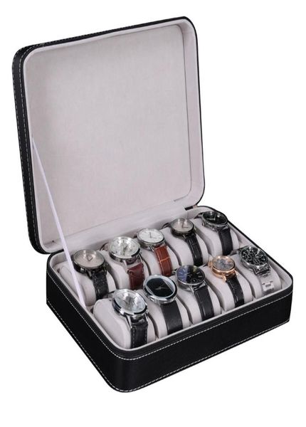 10 slot watch box storage boxes display case jewelry organizer with 10 removable watch pillow velvet lining zipper closure synthet9873350, Black;blue
10 slot watch box storage boxes display case jewelry organizer with 10 removable watch pillow velvet lining zipper closure synthet9873350, Black;blue