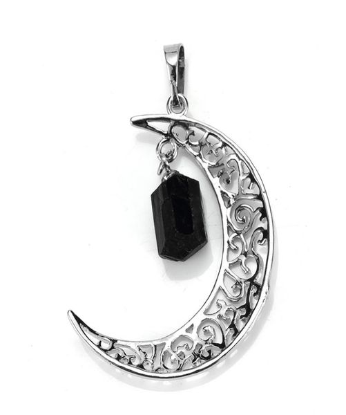whole 10 pcs unique silver plated irregular shape natural black tourmaline crescent moon stone pendant charm jewelry4460302
whole 10 pcs unique silver plated irregular shape natural black tourmaline crescent moon stone pendant charm jewelry4460302